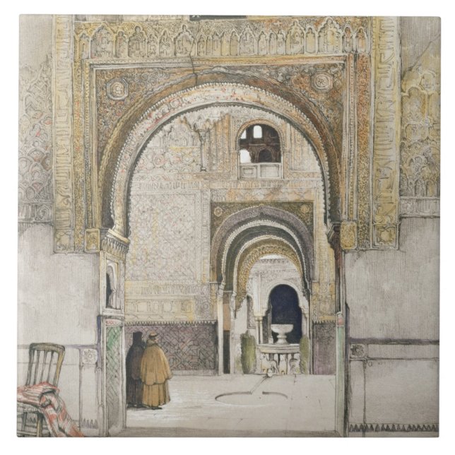 Hallen av de två systrarna (Sala de las DOS Herma Kakelplatta (Framsidan)