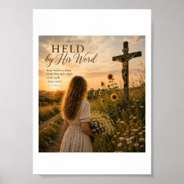 Hållen av Hans Ord – Psalm 119:105 Kristet förtroe Poster