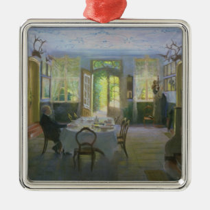 Hallen av mangårdsbyggnaden i Waltershof, 1894 Julgransprydnad Metall