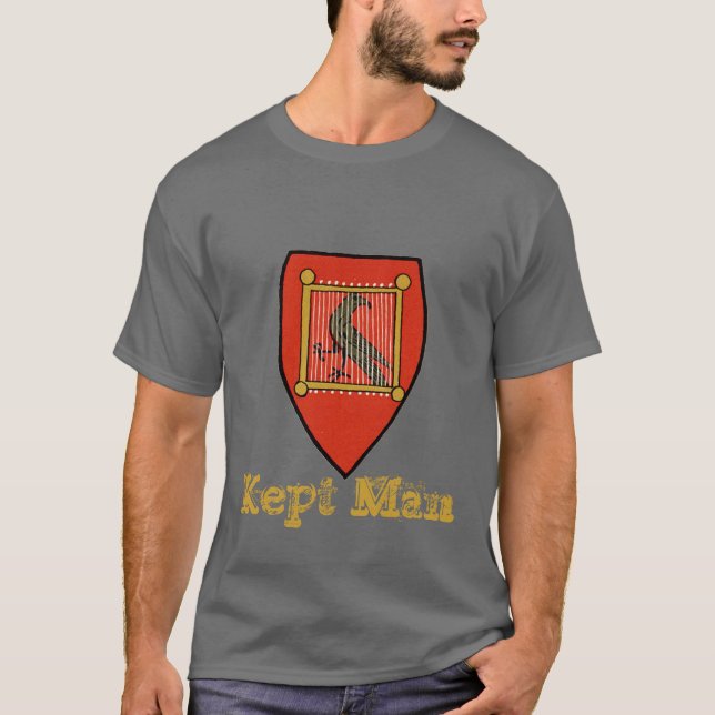 Hållen man, förgylld bur t-shirt (Framsida)