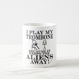 Håller den Away trombonen för utomjordingar Kaffemugg