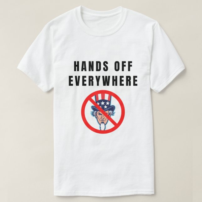 Håller sig borta överallt t shirt (Design framsida)