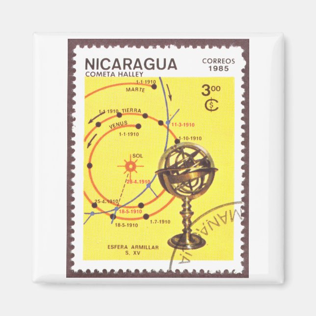 Halleys Comet Inner Planets Magnet (Framsidan)