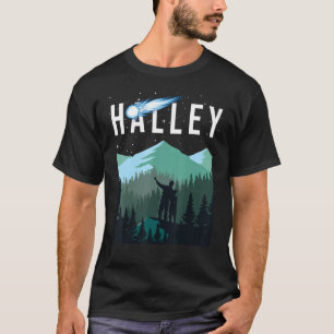 Halleys Comet Night Himlar Solar System Space Astr T Shirt