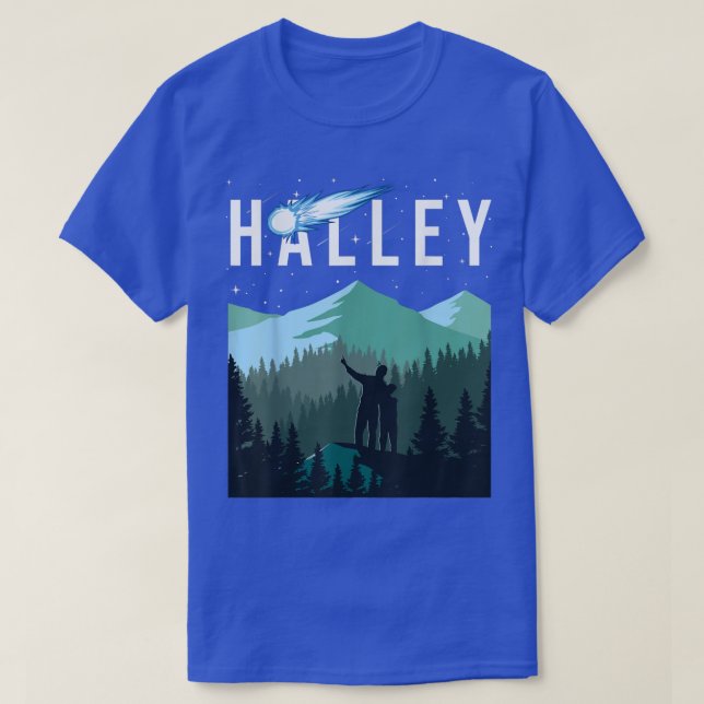 Halleys Comet Night Himlar Solar System Space Astr T Shirt (Design framsida)