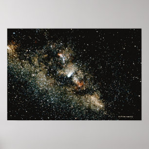 Halleys Comet på Milky Way Poster