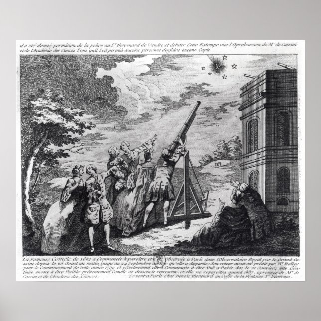 Halleys komet observerades 1759 av Cassini III Poster (Framsidan)