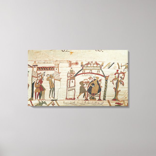 Halleys komet och Harold får dåliga nyheter Canvastryck (Framsida)