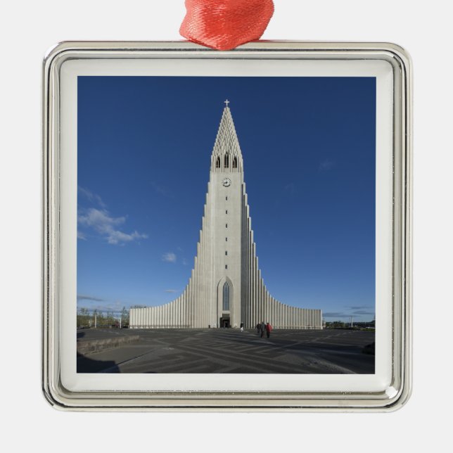 Hallgrímskirkja Julgransprydnad Metall (Framsidan)