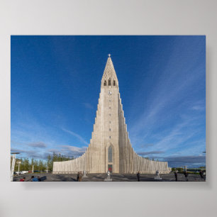 Hallgrímskirkja-kyrkan i Reykjavík Poster