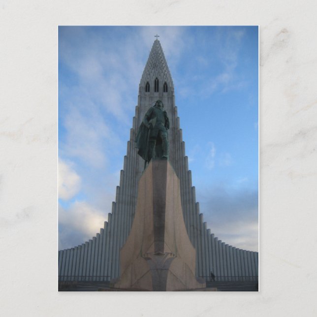Hallgrímskirkja, Reykjavik, Island Vykort (Framsida)