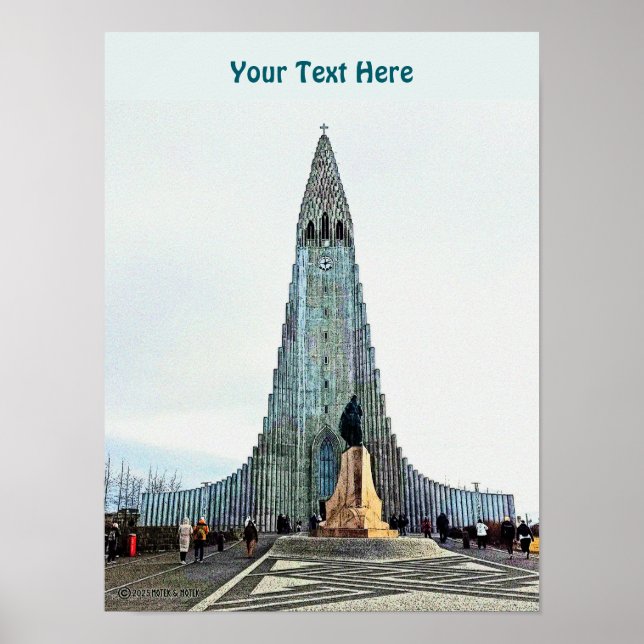 Hallgrímskirkja, Reykjavik Poster (Framsidan)