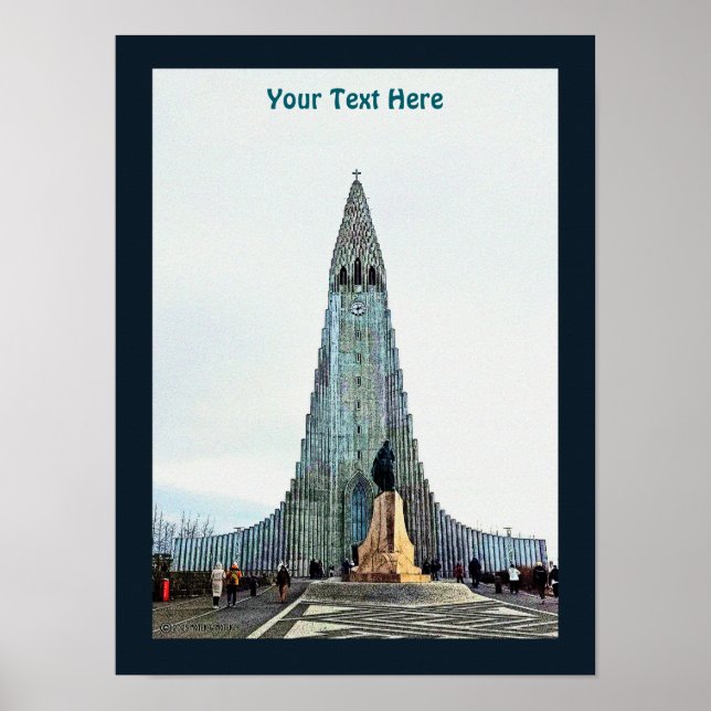 Hallgrímskirkja, Reykjavik Poster (Framsidan)
