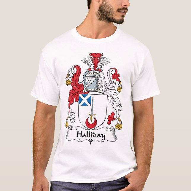 Halliday familjvapensköld t-shirt (Framsida)