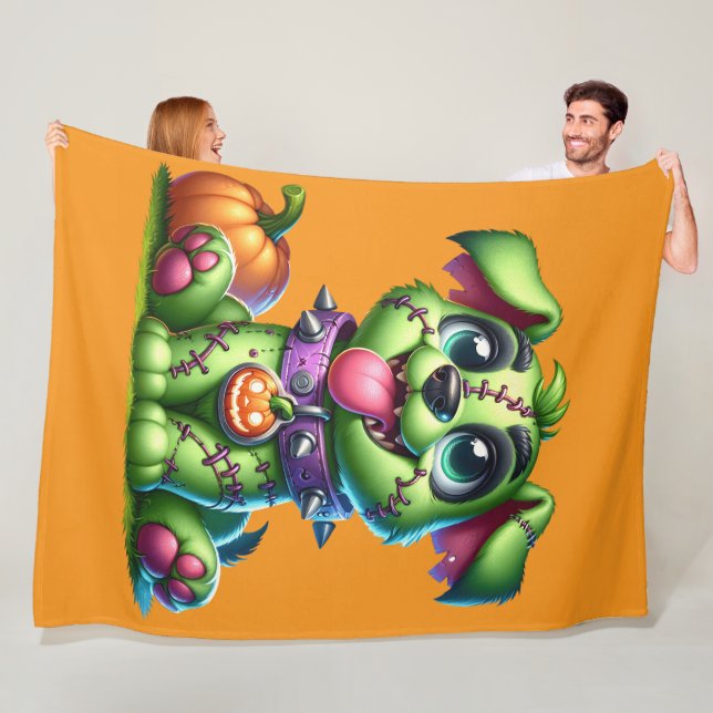 Hallo Dogg 60 x 80 Fleece Blanket (På plats)