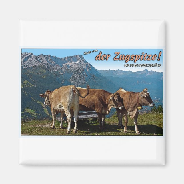 Hallo från Zugspitze! Magnet (Framsidan)