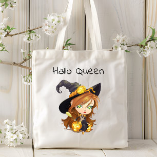 Hallo Queen Cute Witch Halloween Tygkasse
