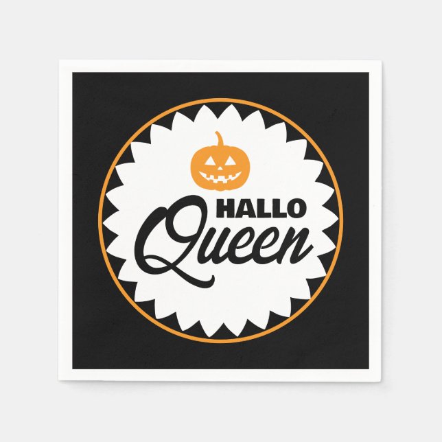 Hallo Queen Halloween Party  Pappersservett (Framsidan)