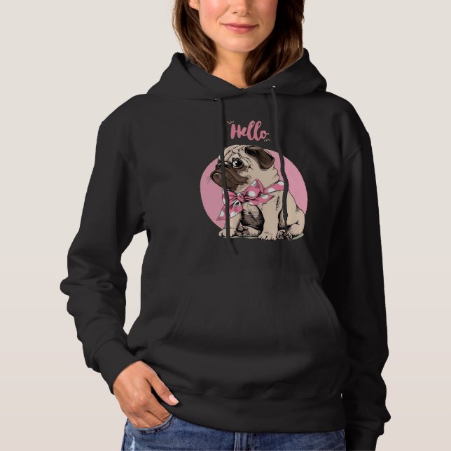 Hallo Sweaty Pug Classic T-Shirt 65 (Framsida)