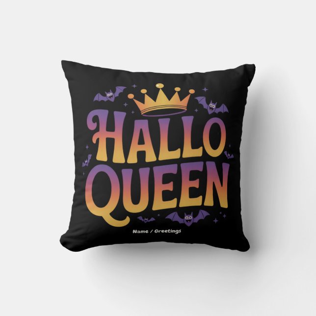 Hallodrottning Fladdermus Women Costume Krona Ditt Kudde (Framsida)