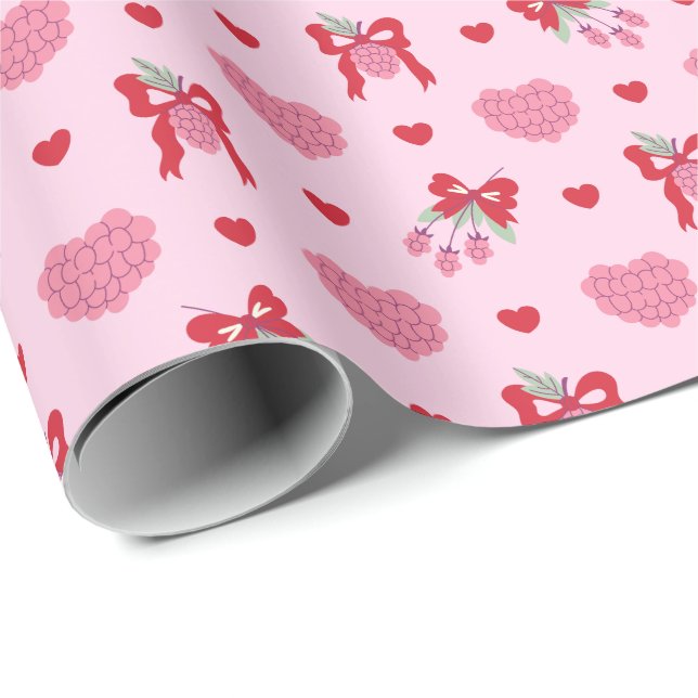 Hallon & Bow Mönster Wrapping Papper Roll Presentpapper (Rullad Hörn)