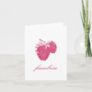 Hallon (Framboise) Notecard Kort