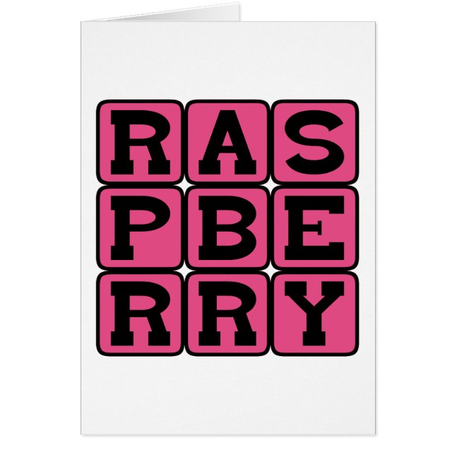 Hallon, frukt hälsningskort (Framsidan)