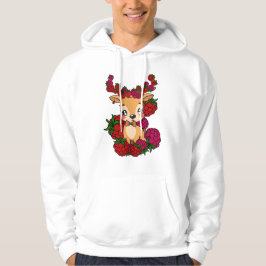 Hallon Hjort Kawaii - Söt Röd Frukt Estetik F Hoodie