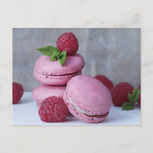 Hallon Macarons vykort