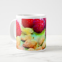 Hallon och Almonds Watercolor Jumbo Mugg