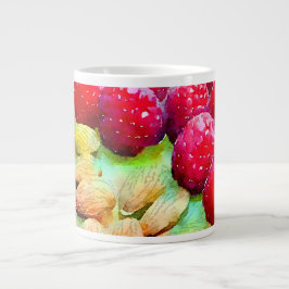 Hallon och Almonds Watercolor Jumbo Mugg