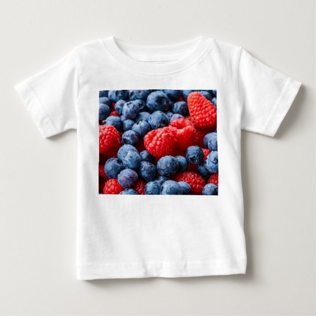 Hallon och blåbär t shirt (Framsida)