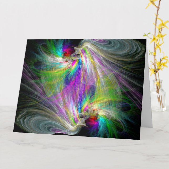 Hallon- och Doves Blank BIG-kort Kort (Gul blomma)