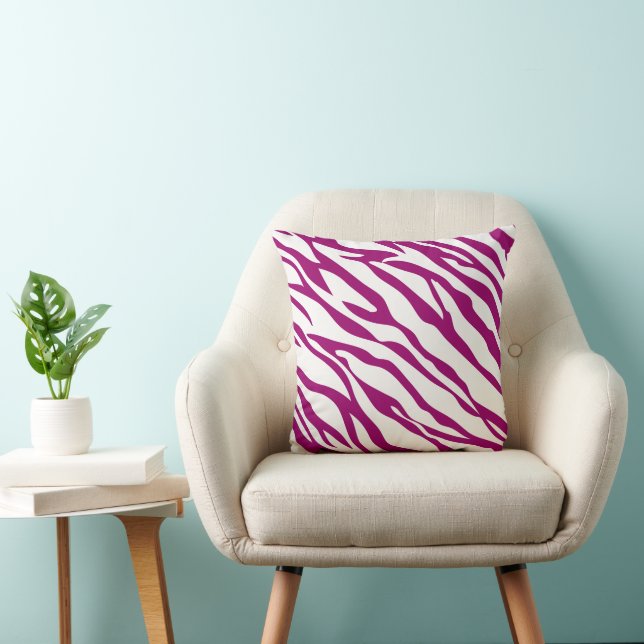 Hallon och off-White Zebra Design Pillow Kudde (Stol)