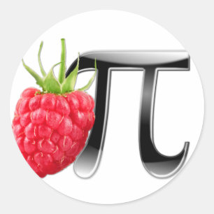 Hallon- och Pi-symbol Runt Klistermärke