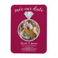 Hallon Rosa Diamantring Bling Save the Date