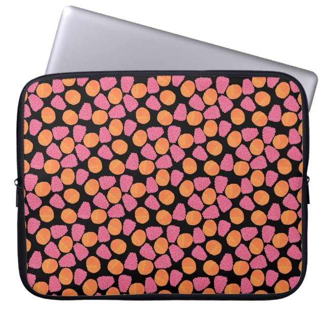 Hallon, Tangerines on Bright Turquise Blue Laptop Sleeve (Framsidan)