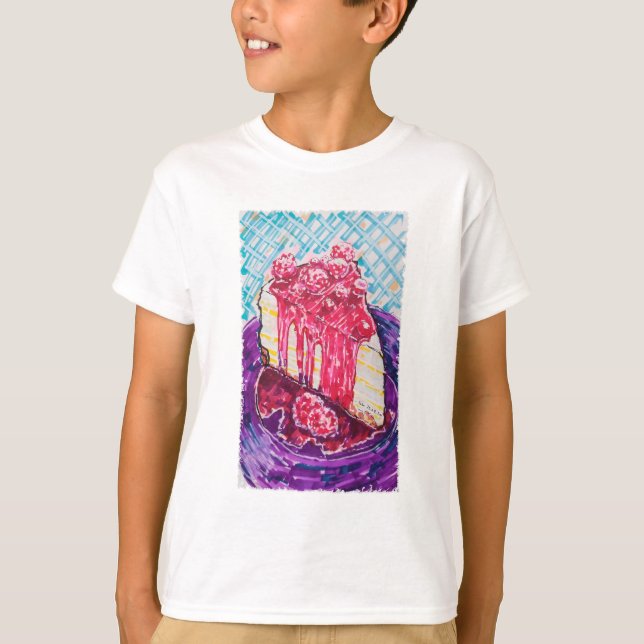 Hallon tårta t shirt (Framsida)