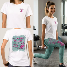 Hallon Teal Blommade Fitness & Nutrition  T Shirt