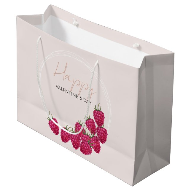 Hallon Watercolor Lycklig Valentine's Day (Framsidan Vinklad)