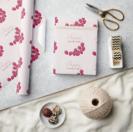 Hallon Watercolor Lycklig Valentine's Day Presentpapper