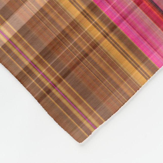 Hallonbär Tartan Play Fleecefilt (Hörn)