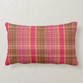 Hallonbär Tartan Play Lumbarkudde