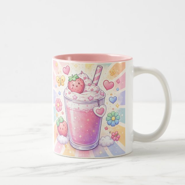 Hallondrömmar Milkshake Två-Tonad Mugg (Höger)