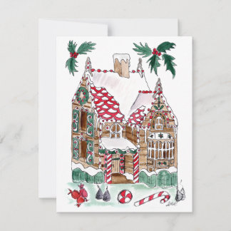 Hallongods julkort Blank insida med kuvert Anteckningskort