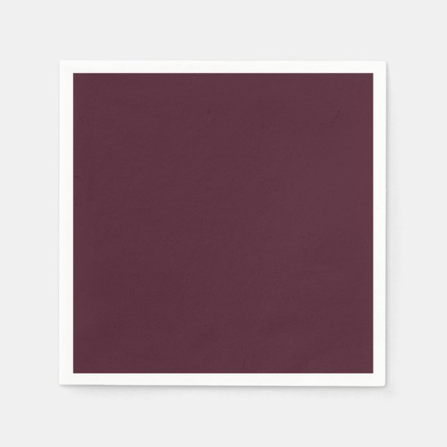 Hallongrönt, enfärgat burgundy pappersservett (Framsidan)