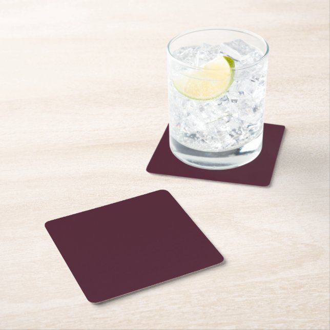 Hallongrönt, enfärgat burgundy underlägg papper kvadrat (Insitu)