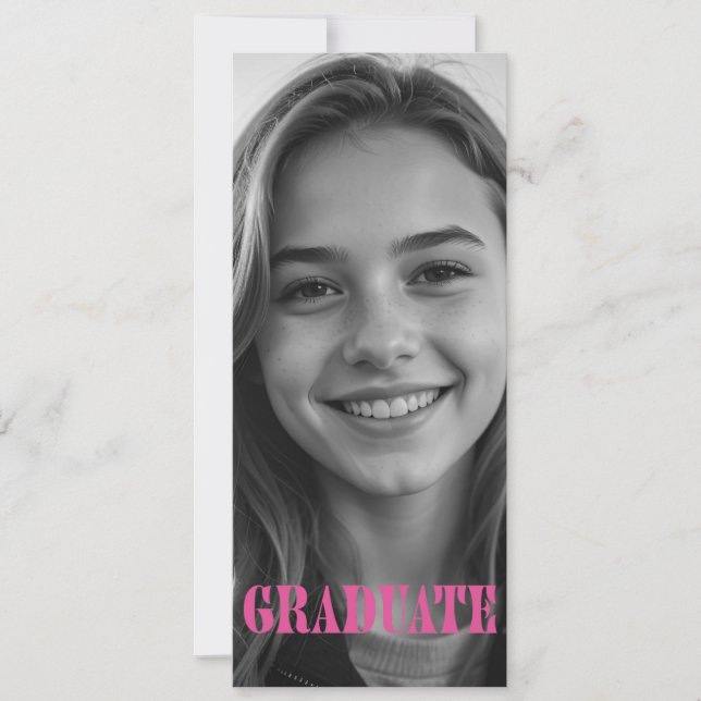 Hallonjul Modern examensannonskort Inbjudningar (Framsida)