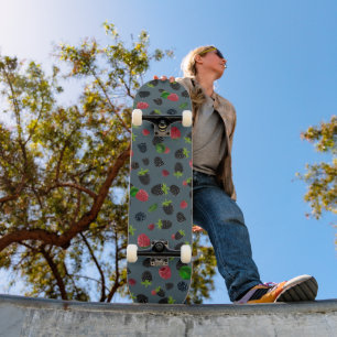 Hallonmönster 2 mini skateboard bräda 18,5 cm