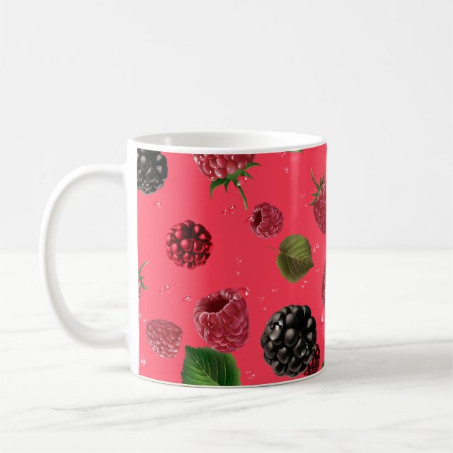 Hallonmönster Kaffemugg (Vänster)